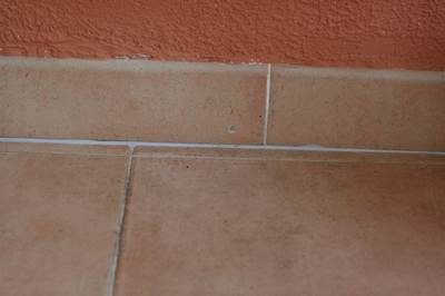 wall and floor tiles after grouting